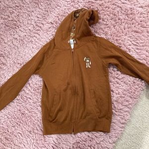 Brown M&M Zip Up Jacket Hoodie 👝🤎